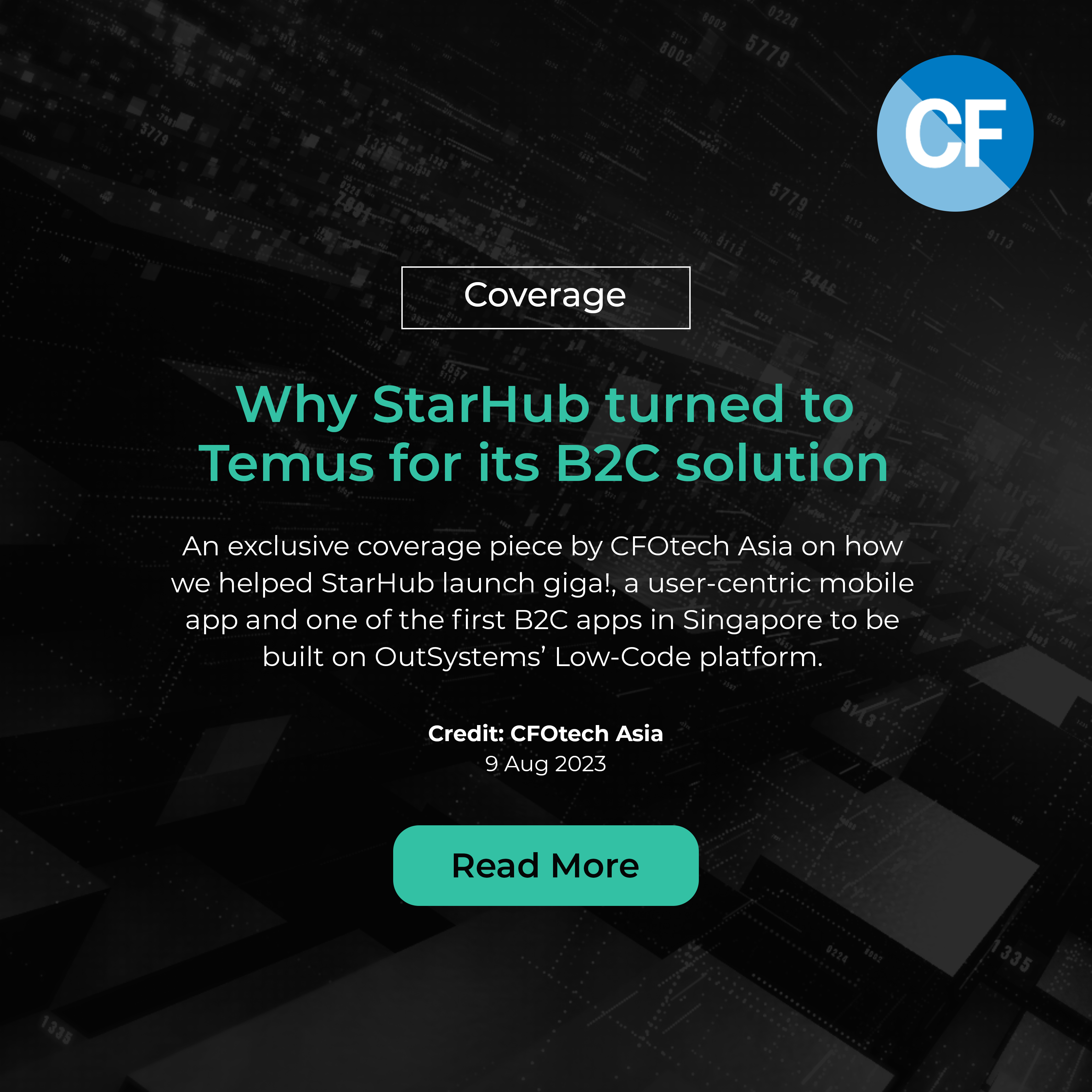 Coverage - CFOtech Asia exclusive: Why StarHub turned to Temus for its B2C solution