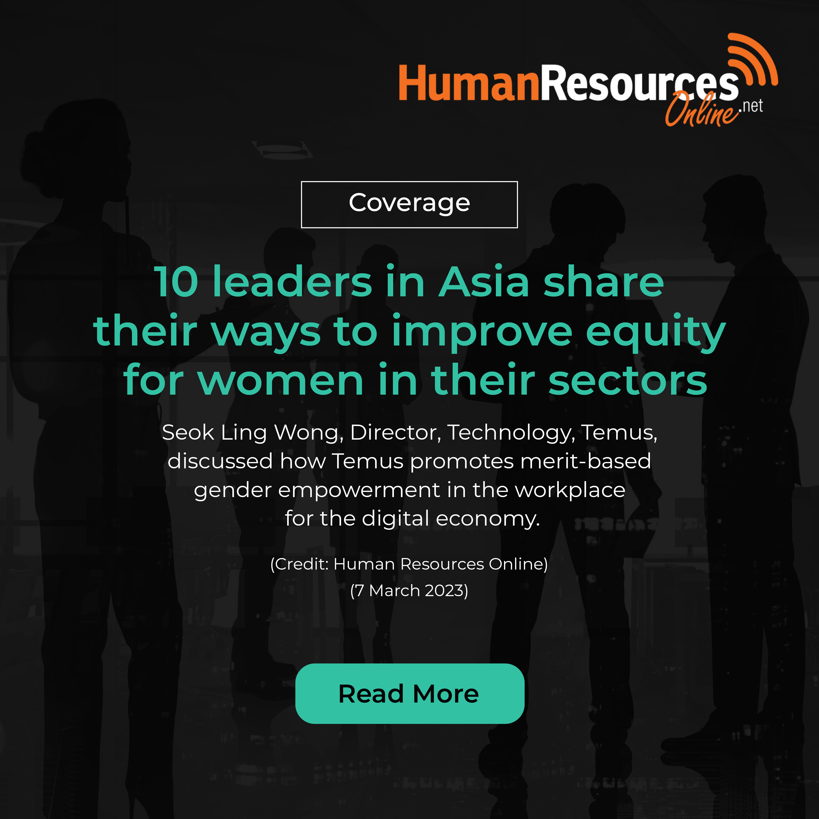 Coverage: 10 leaders in Asia share their ways to improve equity for women in their sectors (HR Online)